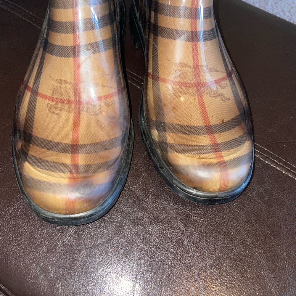 Burberry rain boots